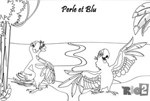 coloriage rio 2 perle et blu